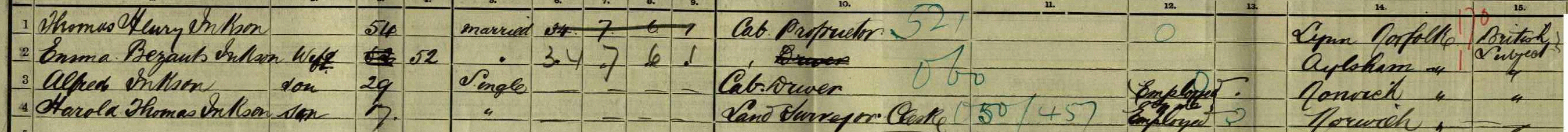 thomas henry 1911 census