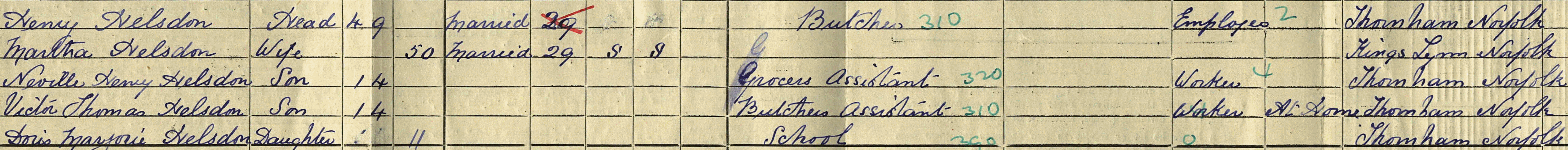 martha helsdon 1911 census
